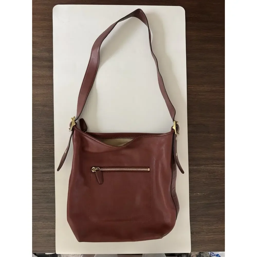 Coach Legacy Duffle Leather Shoulder Hobo Bag Brown Cognac Brass 19889 Large